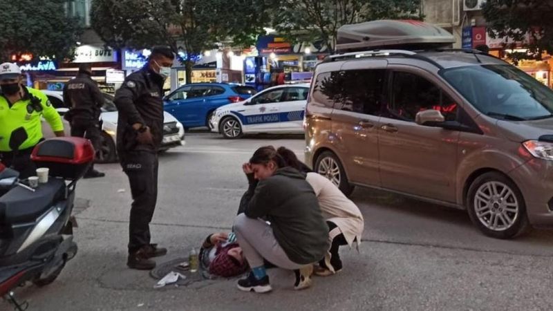 Bursa'da elektrikli bisiklet ile otomobil çarpıştı