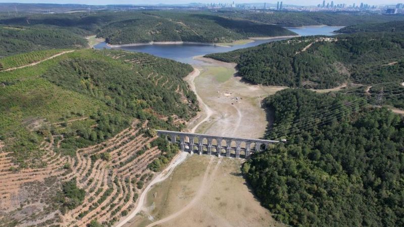 Alibeyköy Barajı adeta çöle döndü