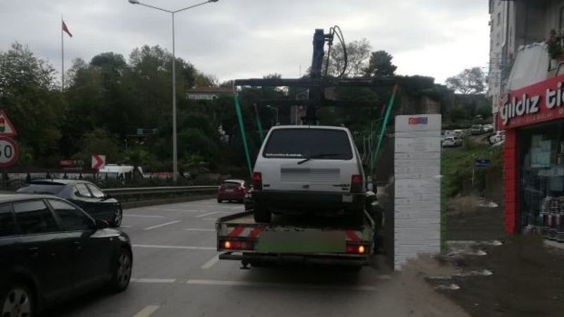 Trabzon'da egzozlu araç trafikten men edildi