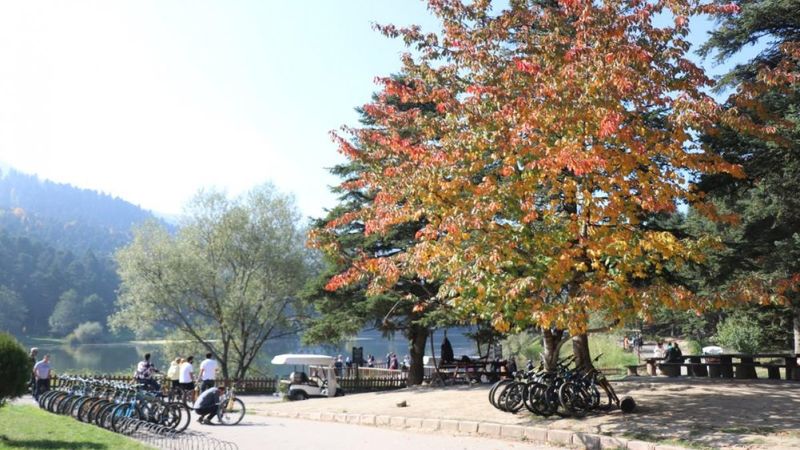 Gölcük Tabiat Parkı'na tatilci akını