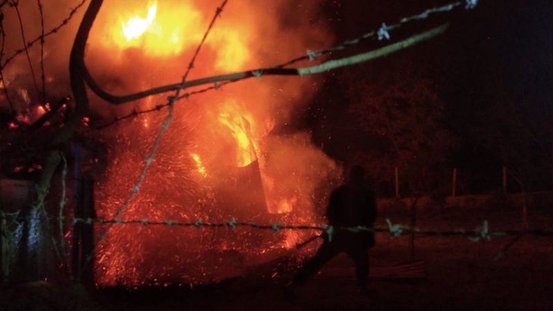 Erzurum'daki yangın  2 ev, 5 ahır ve 1 kileri kül etti