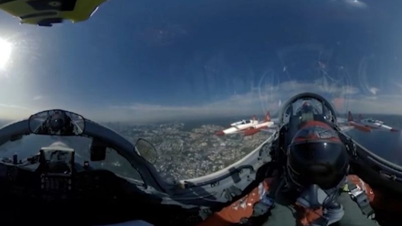 Türk Yıldızları'nın kokpitinden 360 derece