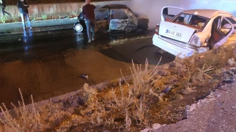 Uşak'ta meydana gelen kazada 1 kişi yanarak hayatını kaybetti