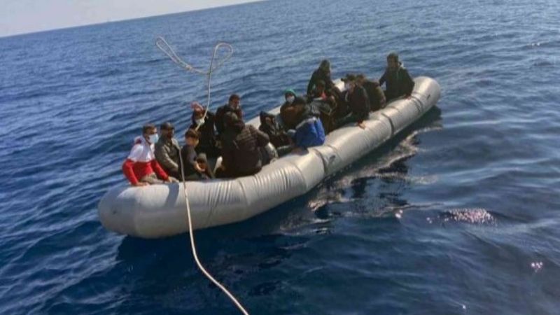 Marmaris’te 15 düzensiz gömen kurtarıldı