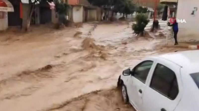 Cezayir'de meydana gelen sel hayatı durma noktasına getirdi