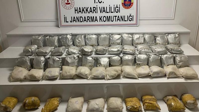 Hakkari'de 60 kilo eroin ele geçirildi
