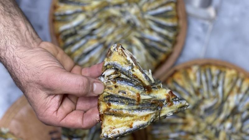 Düzce'de hamsili pizza yapıldı