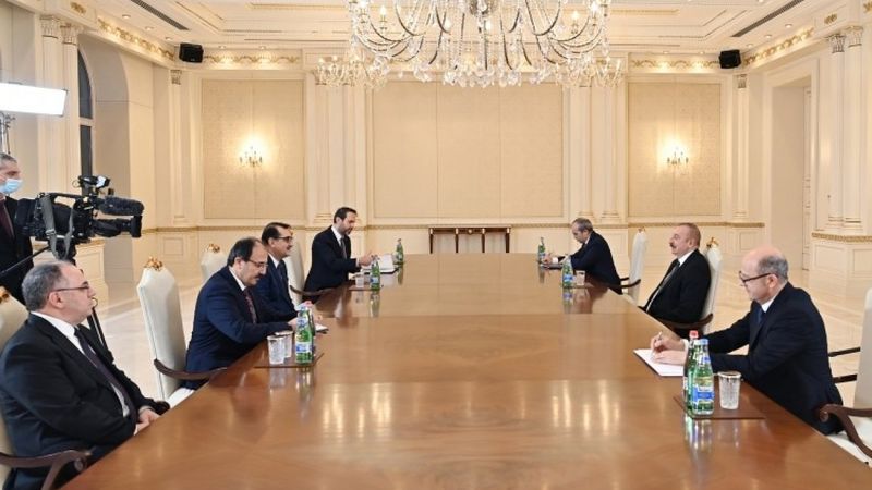 Fatih Dönmez, Azerbaycan Cumhurbaşkanı Aliyev ile görüştü