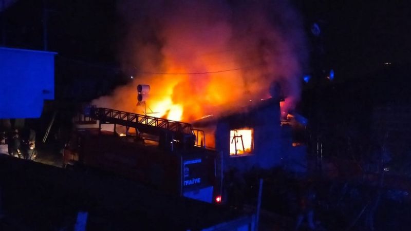 Tokat'ta iki katlı müstakil evde yangın