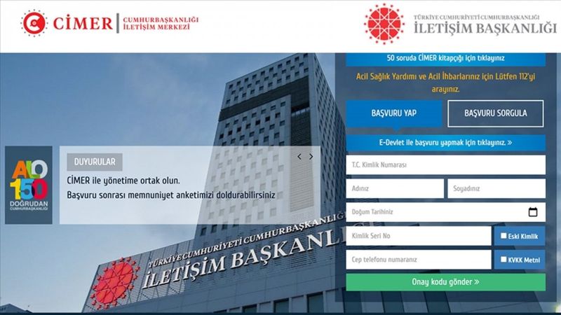 CİMER'e 2021'de 6 milyon 100 bin vatandaş başvurdu