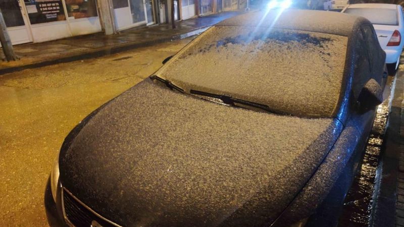 Tekirdağ'da kar yağışı başladı