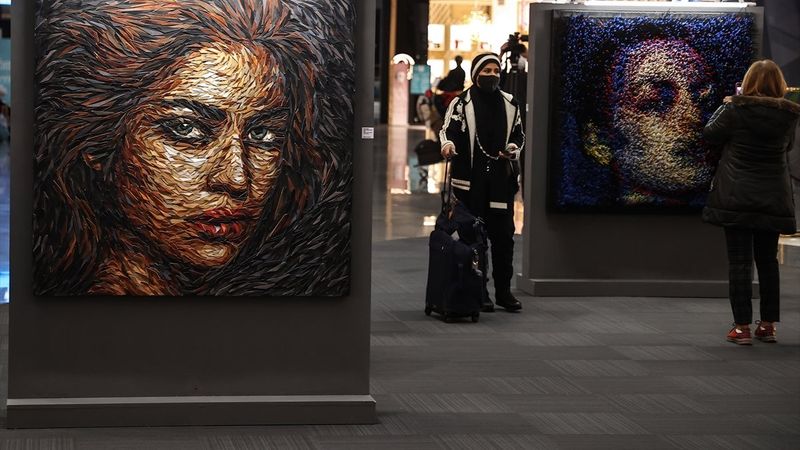 İstanbul Havalimanı'nda toplanan atıklar sanat eseri oldu