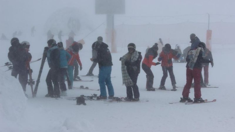 Karnelerini alan öğrenciler, Erciyes’te tatilin keyfini çıkardı