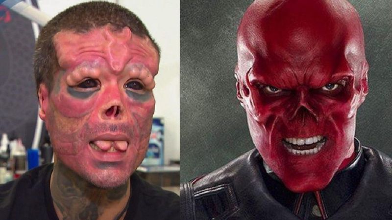 'Pes' dedirtti! Kırmızı Kurukafa'ya benzemek için akılalmaz ameliyatlar geçiren adam