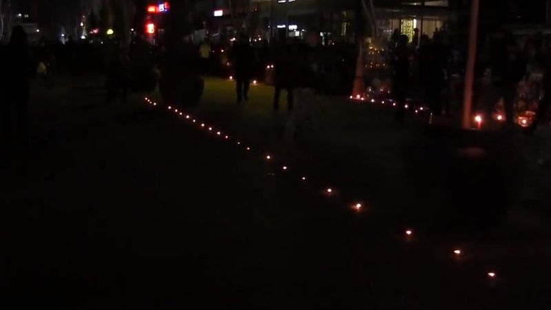 Diyarbakır'da esnaflardan mum yakma eylemi