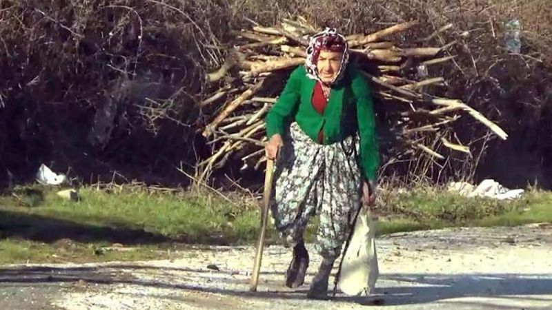 Çanakkaleli Hörü Nine, eşinin ve oğlunun acısıyla dağlarda odun topluyor