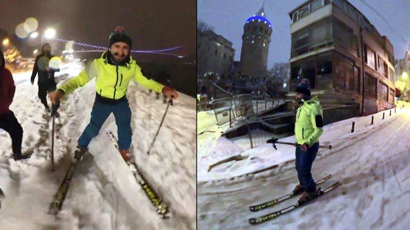 Boğaz'da kayak keyfi