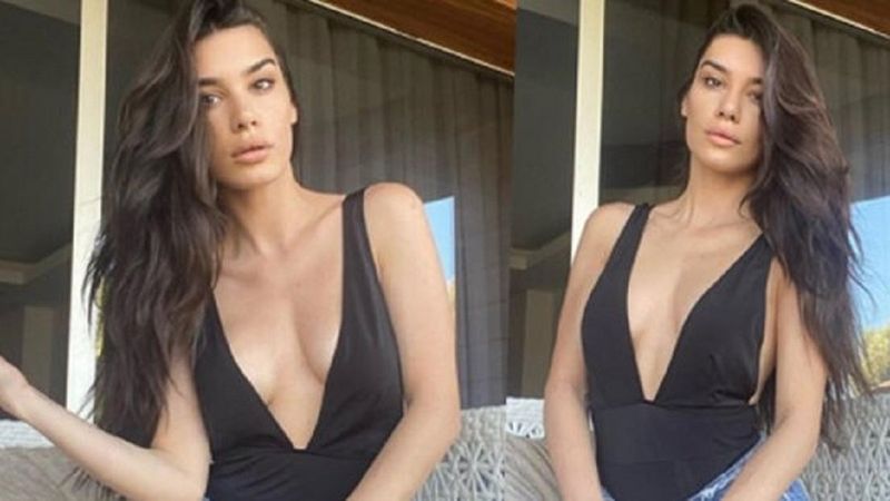 Diriliş Ertuğrul'un Gökçe Hatun'u kasığına kadar yırtmacı ve sırt dekoltesiyle şov yaptı! 'Hiç giymeseydin'