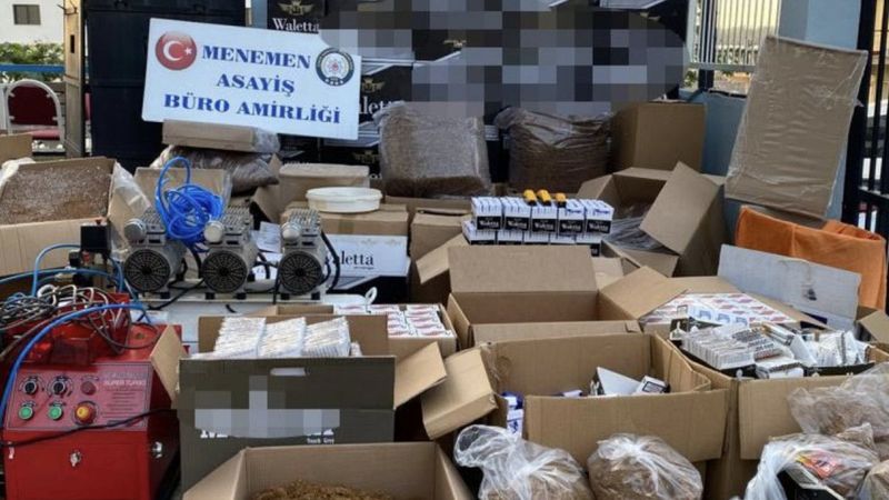 İzmir'de kaçak tütün operasyonu