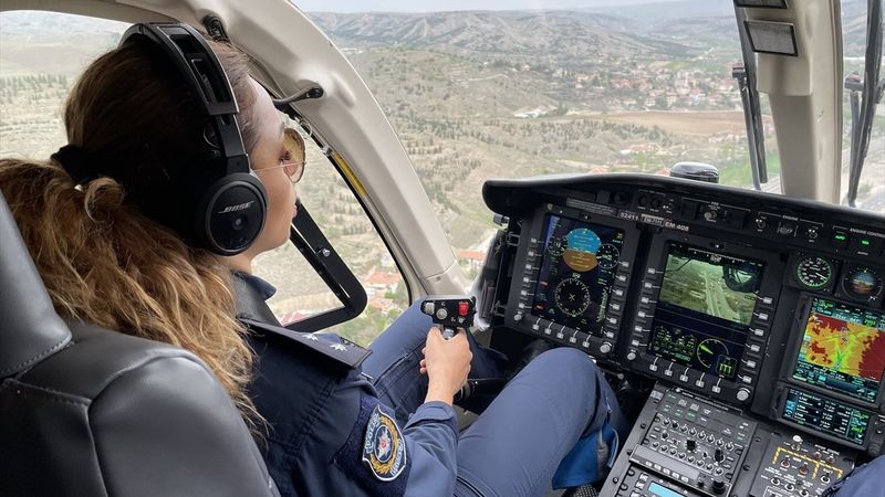 Bayram öncesi havadan ve karadan trafik denetimi
