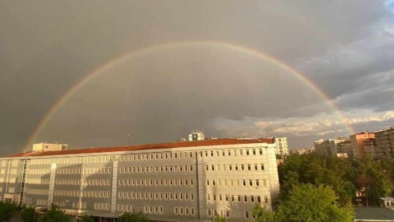 Diyarbakır'da yağmur sonrası gökkuşağı