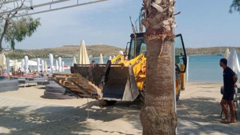 Bodrum'da plaja beyaz kum sermek isteyen otele idari yaptırım