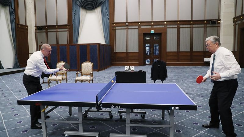 Cumhurbaşkanı Erdoğan ile Tokayev’in masa tenisi maçının hikayesi