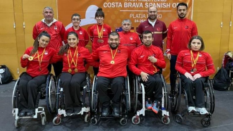 Para masa tenisçilerden 4 madalya