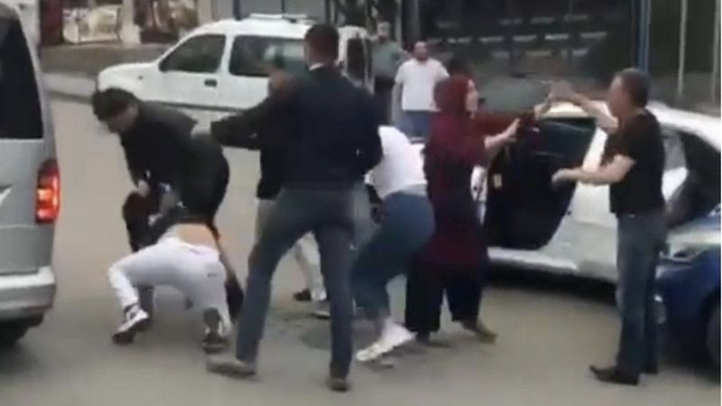 Ankara'da yol verme kavgası