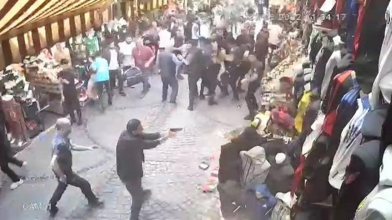 Beyazıt'taki çatışma güvenlik kamerasında