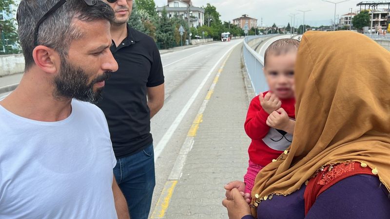 Düzce'de mama ve bez karşılığında dilencilik için kiralanan bebek