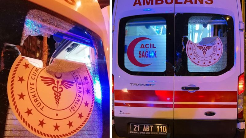 Diyarbakır’da zihinsel engelli genç ambulansa taşla saldırdı
