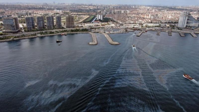 Zeytinburnu sahilinde mazot kirliliği