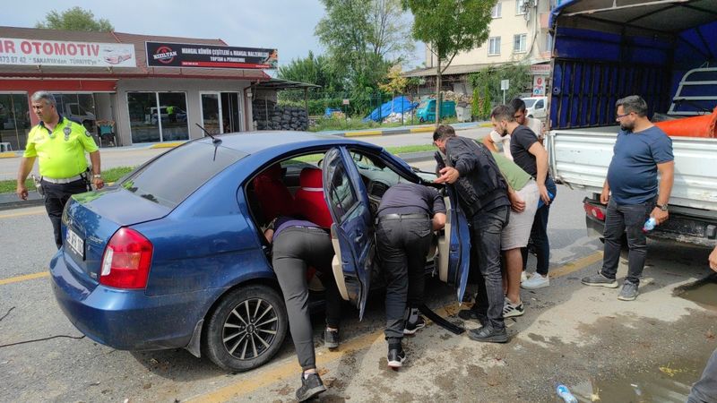Sakarya’da kadının kopan parmağı aradılar