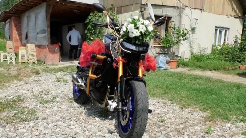 Düzce'de motorsikletli düğün konvoyu