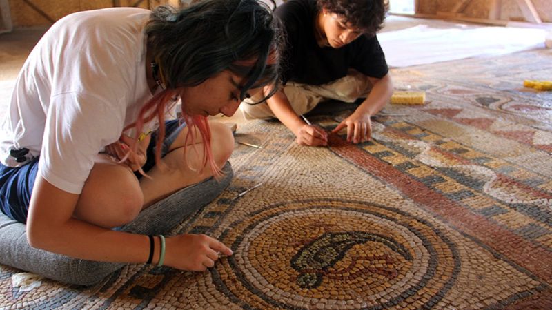 Sinop'ta kazılarda ulaşılan 1600 yıllık mozaikler sergilenmeye hazır