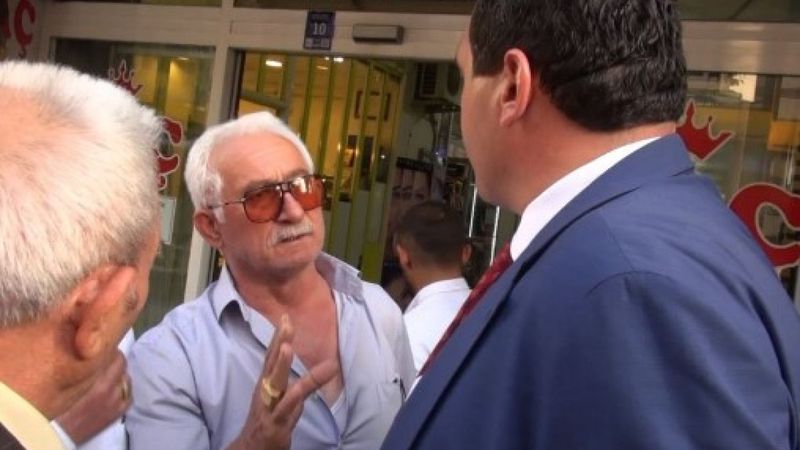 Sivas'ta esnaf ziyareti yapan CHP'li vekiller ile vatandaş arasında tartışma
