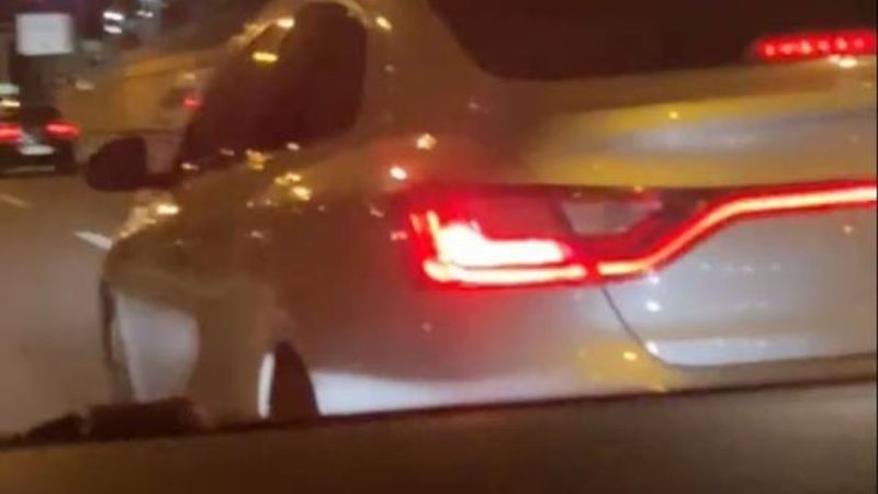 Ümraniye'de kadın sürücüyü sıkıştıran maganda