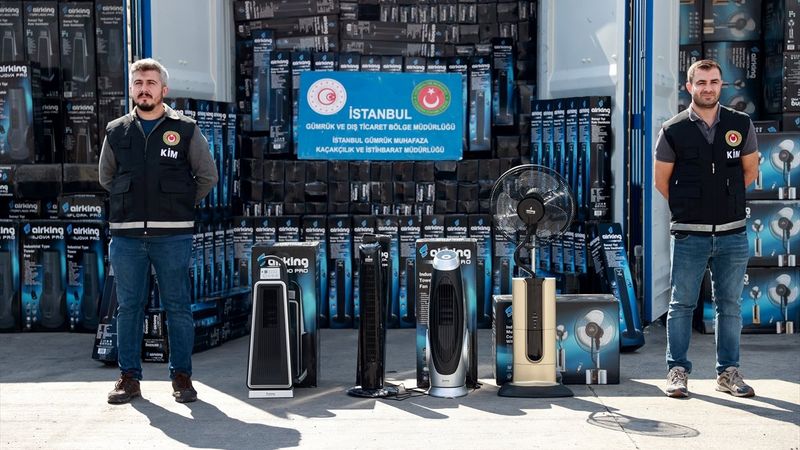 İstanbul’da 11 konteyner dolusu kaçak vantilatör yakalandı