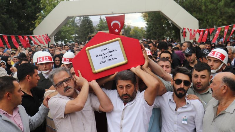 Malatyalı şehit Serkan Erkuş’a son görev