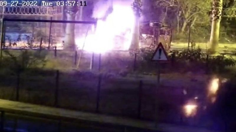 Mersin'de bekçinin teröristlerle çatıştığı anlar