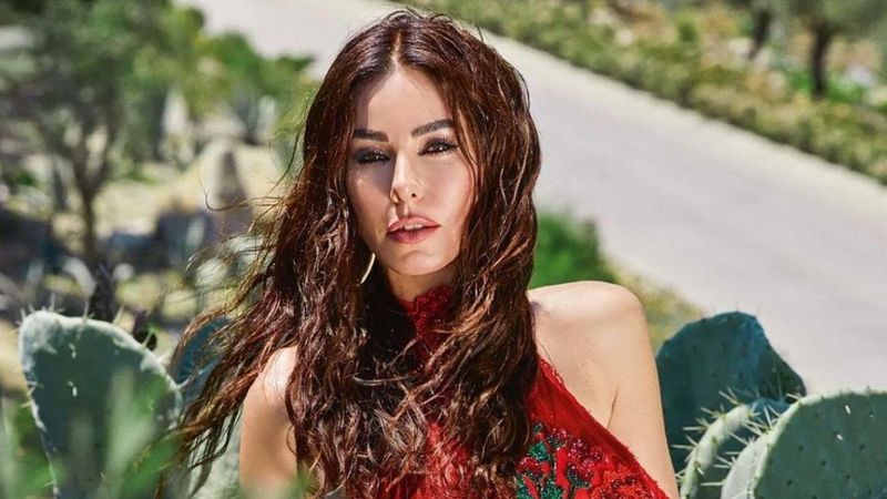 Defne Samyeli göğüs dekolteli sahne kıyafetiyle nefes kesti! 'Yandı buralar'