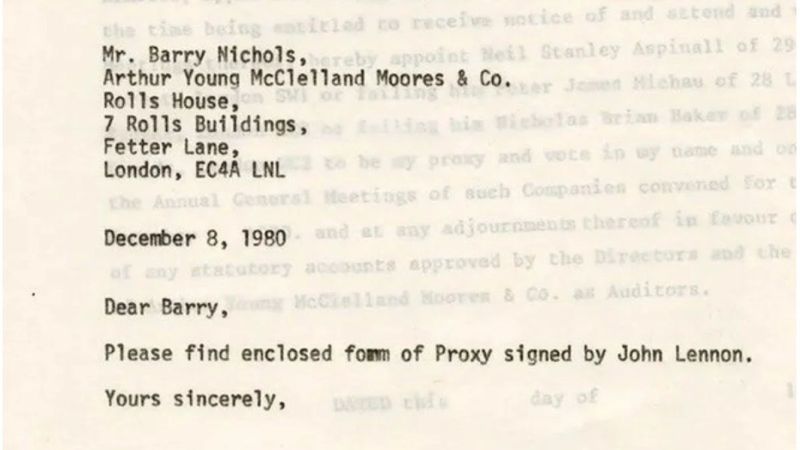 John Lennon'ın yazdığı son mektubu 64 bin dolara alıcı buldu