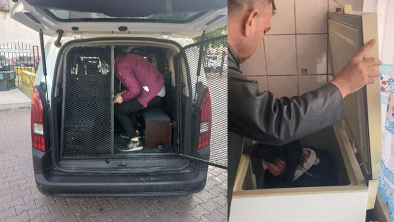 Kayseri'de 3 yıl hapisle aranan kadın dondurucudan çıktı