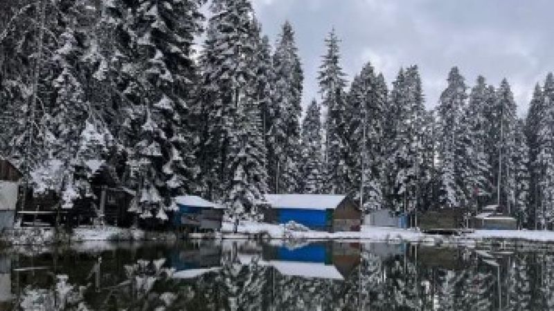 Düzce'ye mevsimin ilk karı yağdı