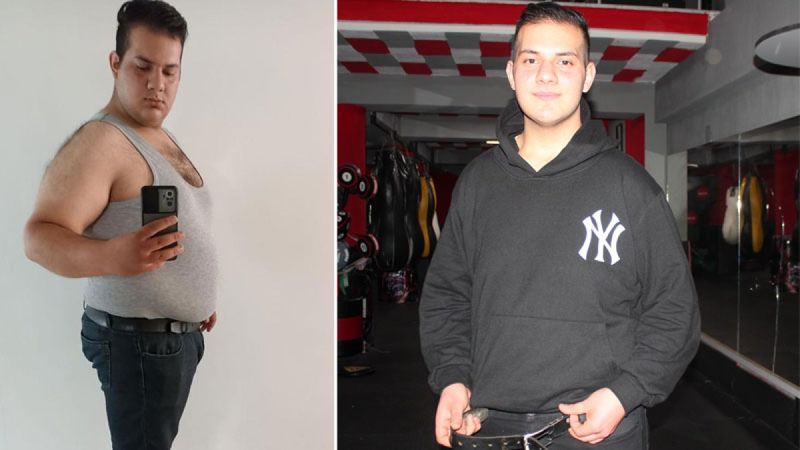 Manisa’da 19 yaşındaki genç 4 ayda 57 kilo verdi