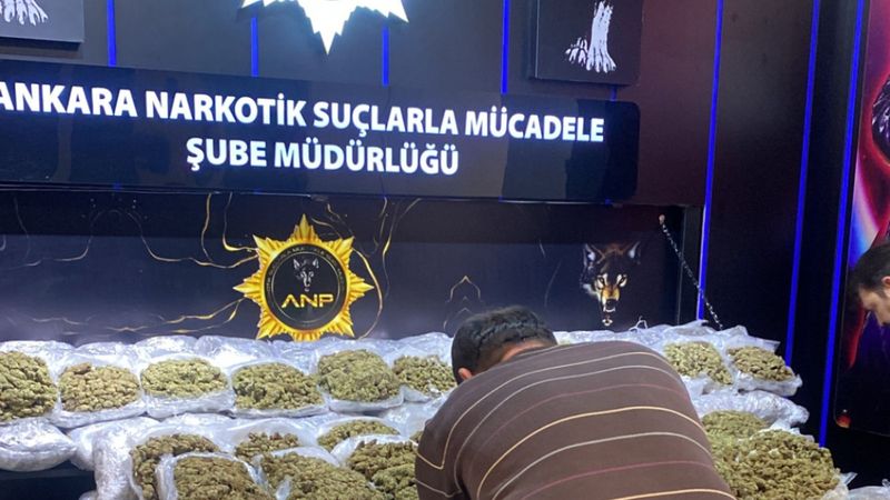 Ankara'da bir tırda 257 kilo esrar ele geçirildi
