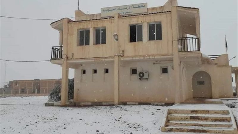 Cezayir’de çöle kar yağdı