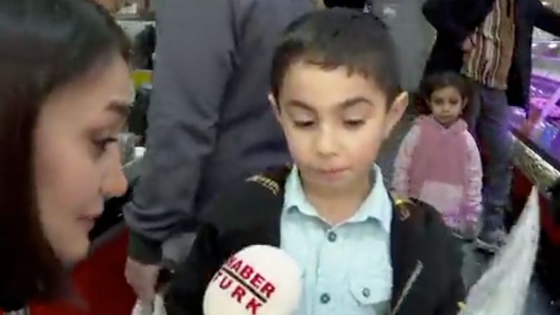 Habertürk'ün 'karne hediyesi et' haberinin ham görüntüleri