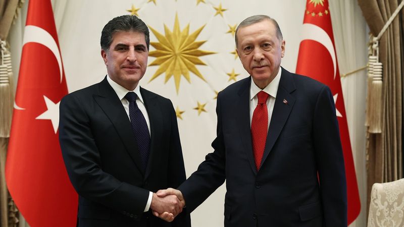 Cumhurbaşkanı Erdoğan, IKBY Başkanı Barzani'yi kabul etti